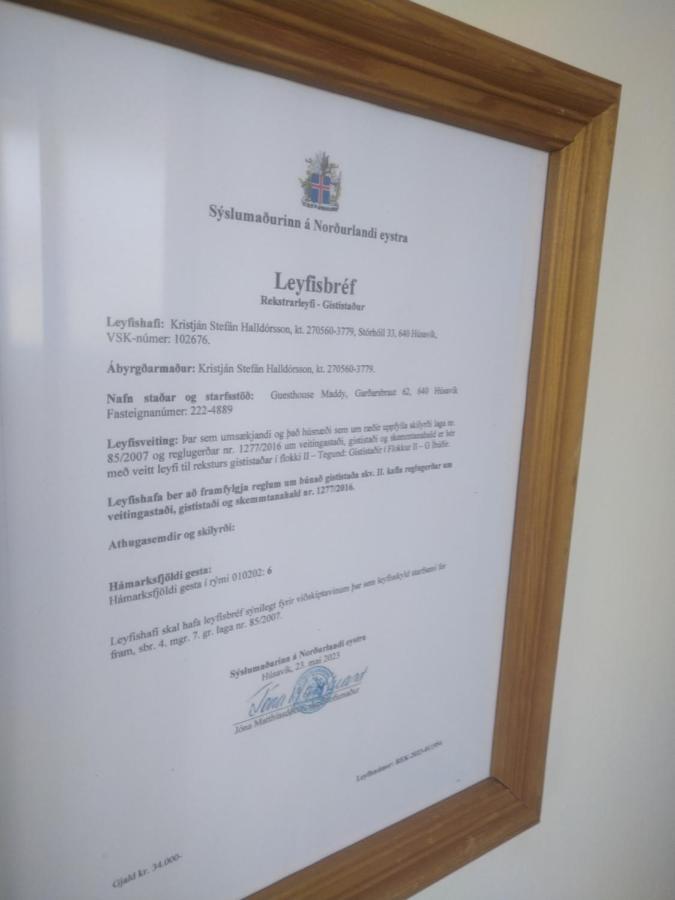 Guesthouse Maddy Husavik Bagian luar foto